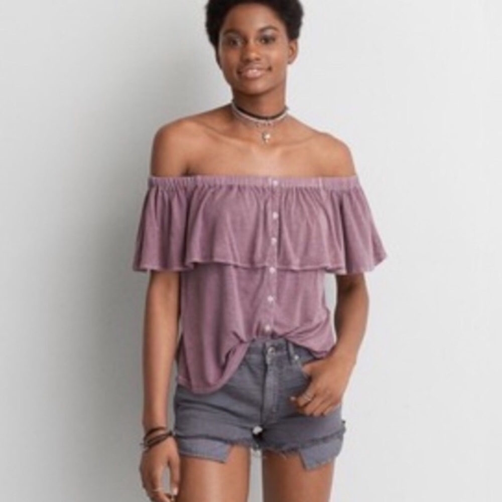 American Eagle Soft & Sexy off the shoulder shirt